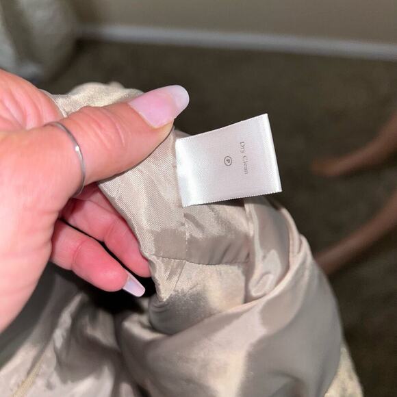 Coldwater Creek gold maxi dress lace top metalic sparkle SZ 14 Formal gown - Picture 11 of 12